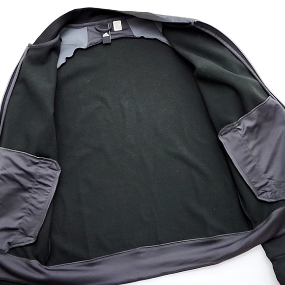 Adidas Climawarm Bomber Jacket  Running Athletic Black Grey Breathable Size M - Picture 9 of 15